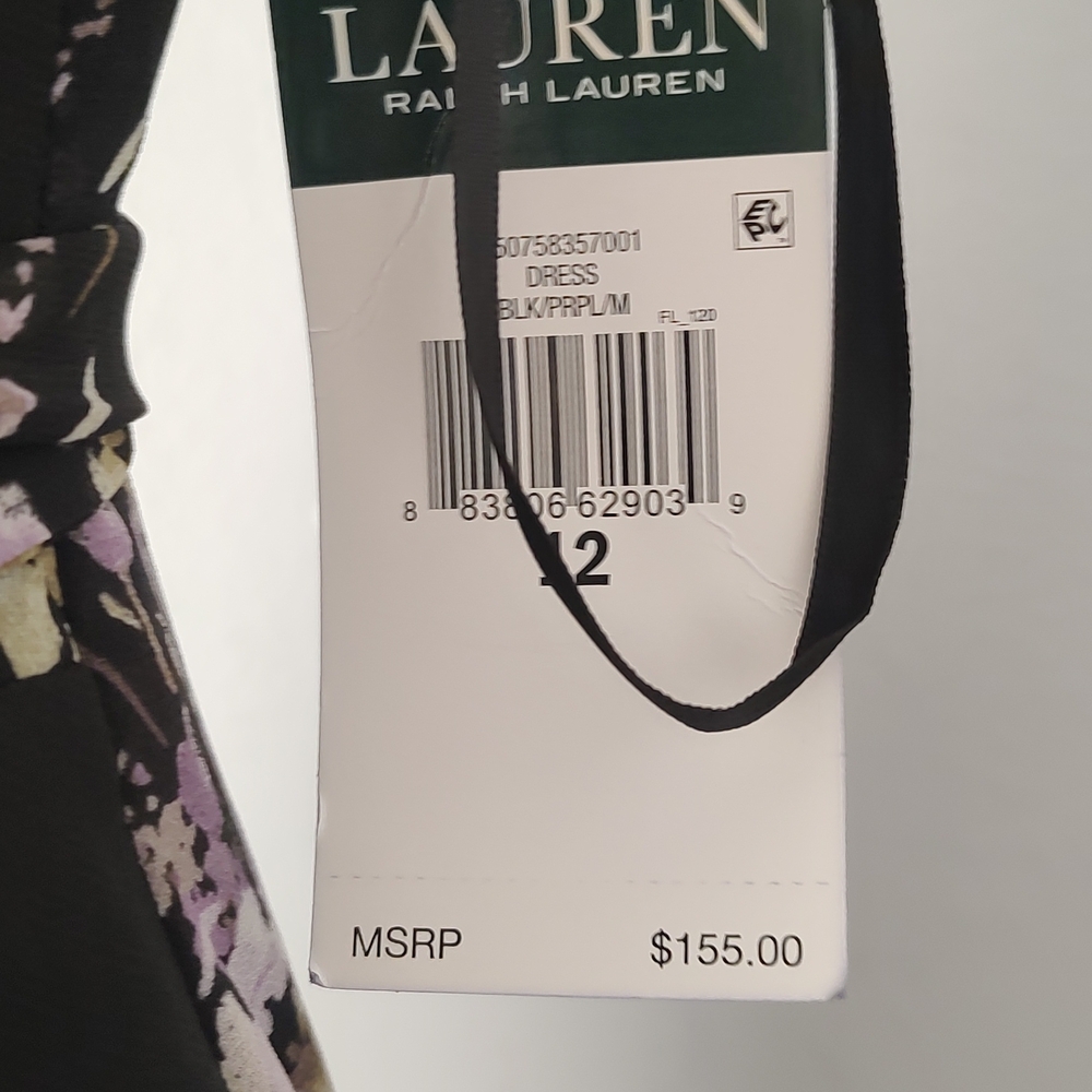 Ralph Lauren Women dress  Size 12 new Tags Sleeveless Style Wrap Zipper Back New - Picture 5 of 13